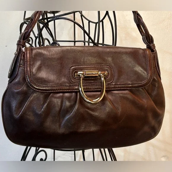 Antonio Melani Soft brown Leather Shoulder Bag #H-12 - Picture 2 of 9
